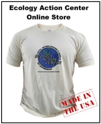 White t-shirt with the Ecology Action Center logo.