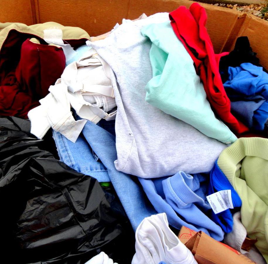 A pile of clothing.