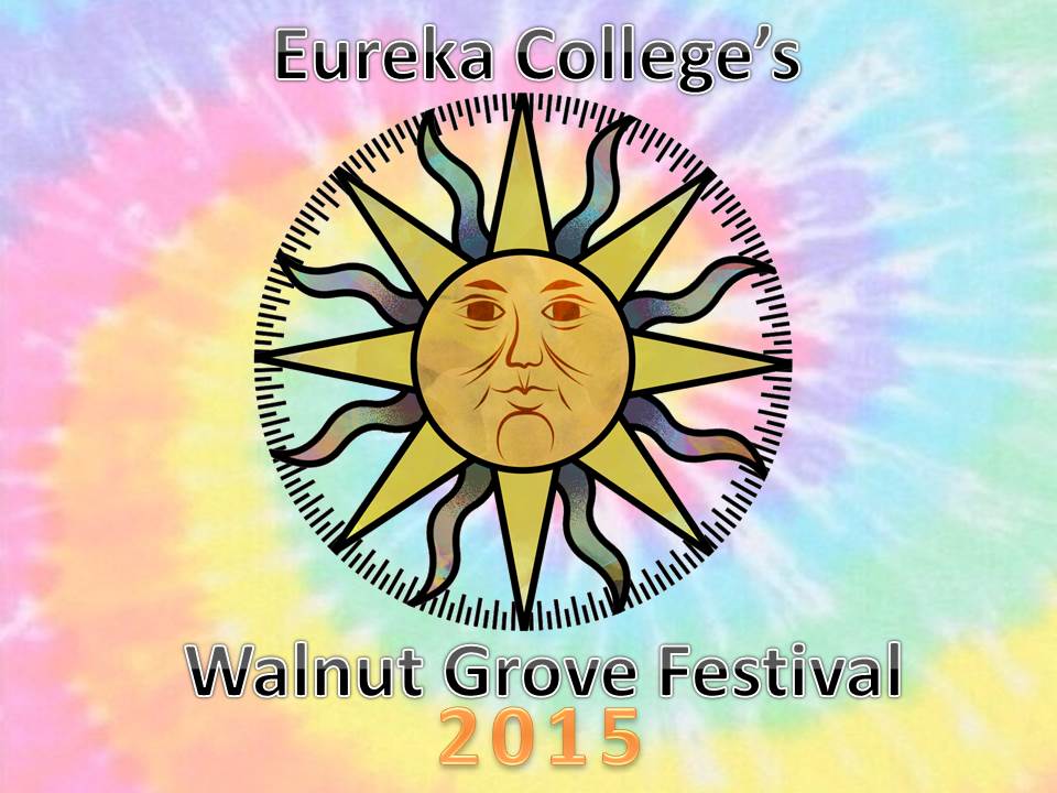 An advertisement for Eureka College's Walnut Grove Festival from 2015.