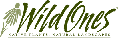 Wild Ones : Native Plants, Natural Landscapes logo featuring a prairie flower.