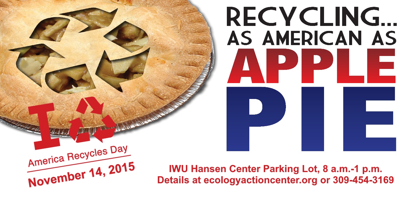 America Recycles Day logo - Event advertisement for 2015 at IWU.