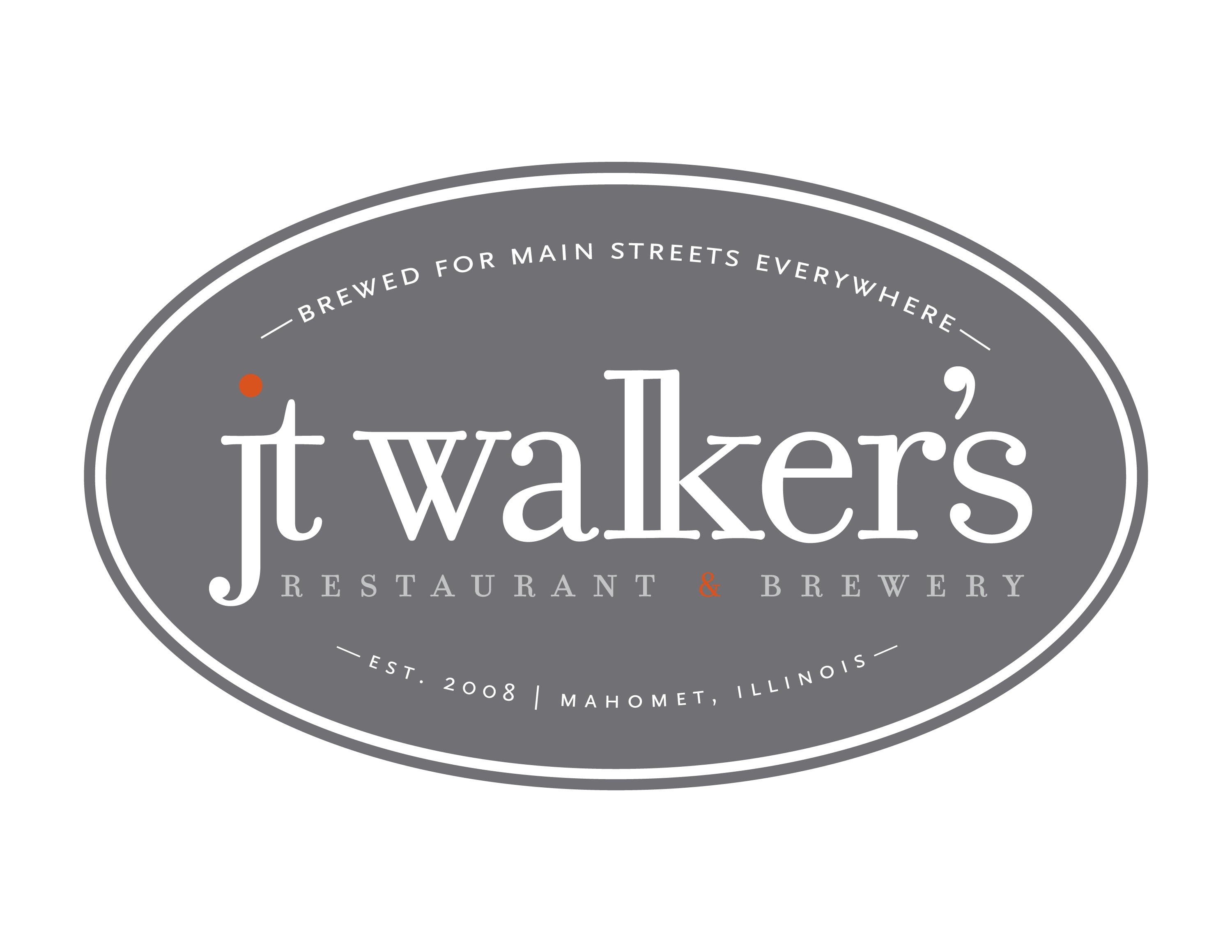 Jt Walker's Restaurant & Brewery in Mahomet, Illinois logo.