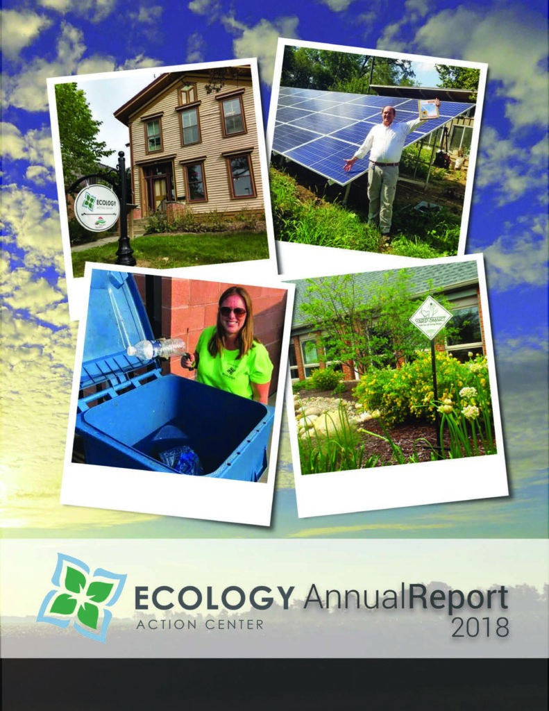 First page of the Annual report for the Ecology Action Center.