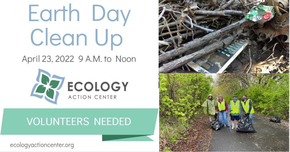 Ecology Action Center Earth Day 2022 Volunteers Needed flyer